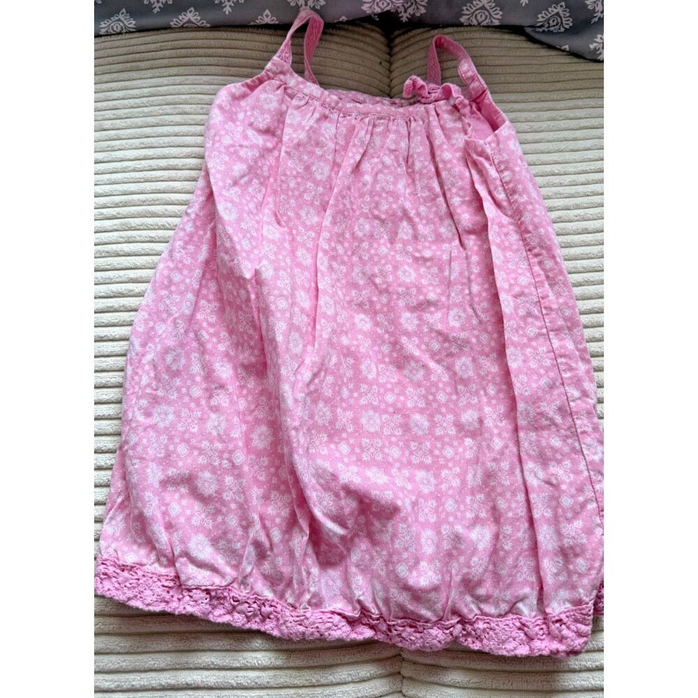 Baby Gap Girl's 3 3T Pink Sundress Dress Flowers Cute Preppy Toddlers Bow Lace